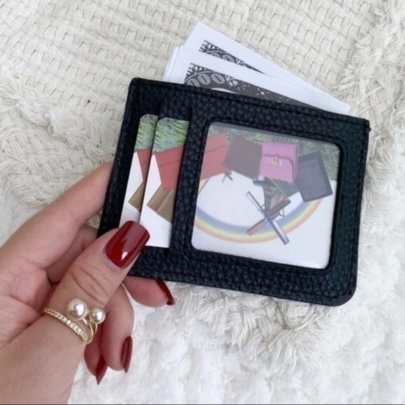 Faux Leather Embossed Card Holder - Picture 5 of 8